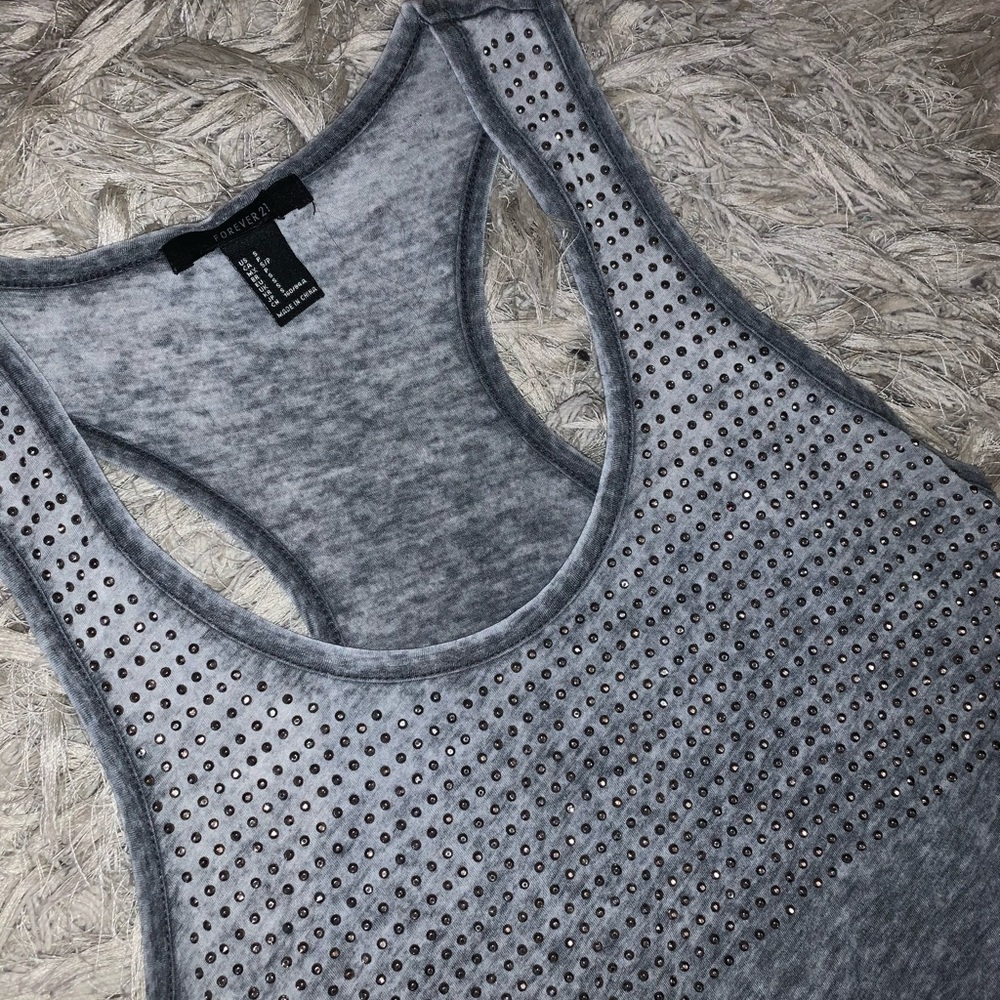 Small Forever 21 bedazzled racerback tank top